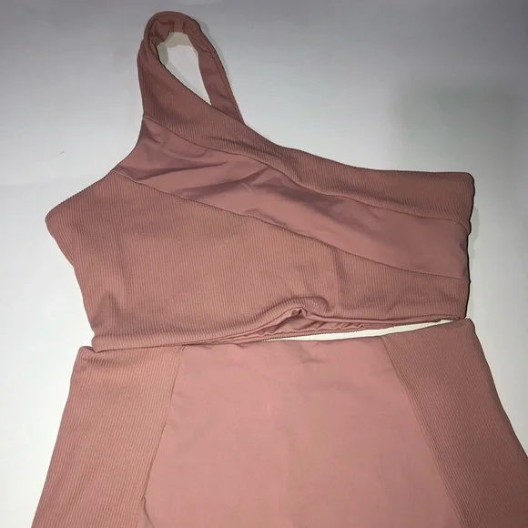 L space Jackie bikini bottoms pink high waisted/Ribbed Celeste Bikini Top - Picture 5 of 9